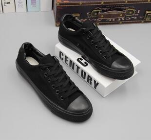 透气纯黑色板鞋 休闲鞋 正品 帆布鞋 潮流男鞋 新款 耐磨软底运动鞋 男款