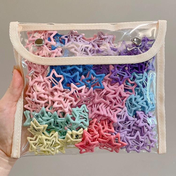 可爱星星Y2K发夹女侧边夹刘海bb夹子发卡儿童多巴胺彩色卡子头饰