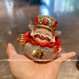 汽车摆件车载中控台创意摇头财神爷车内装饰品高档女神款网红生日