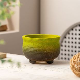 多肉陶瓷仿古花盆简约桌面装饰家用阳台粗陶透气有孔创意个性造型