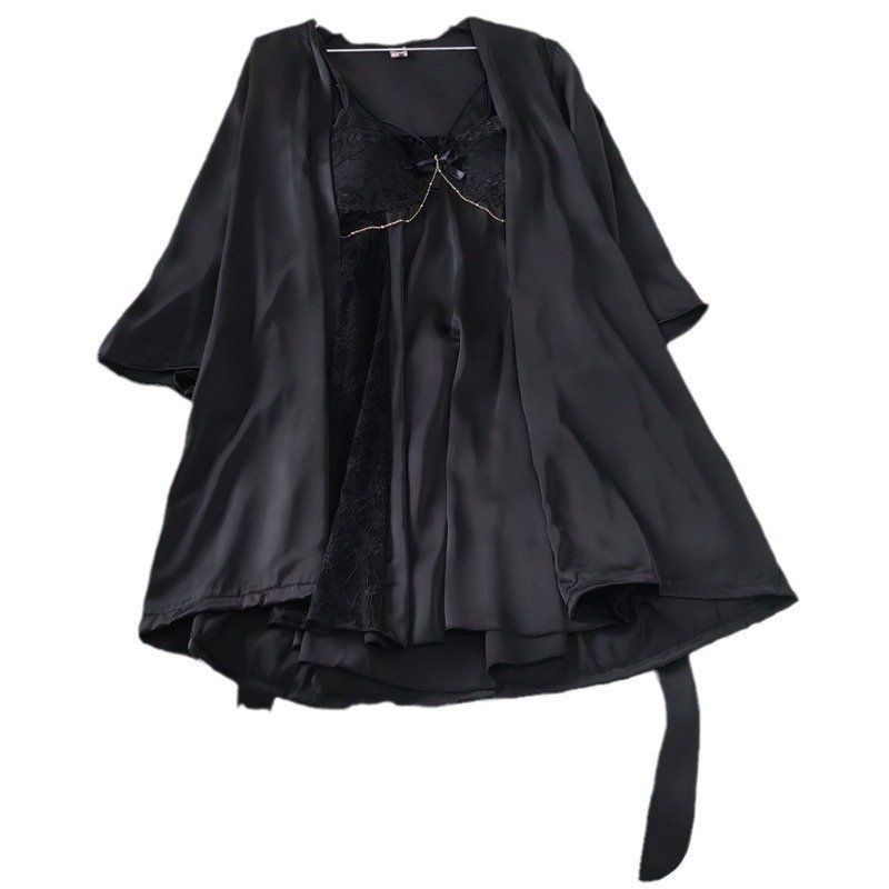 1088春夏新款大码胖mm性感蕾丝两件套睡衣家居服吊带睡裙带胸垫,女士内衣/男士内衣/家居服,睡袍/浴袍,淘宝优惠券,粉丝福利购,淘宝优惠卷