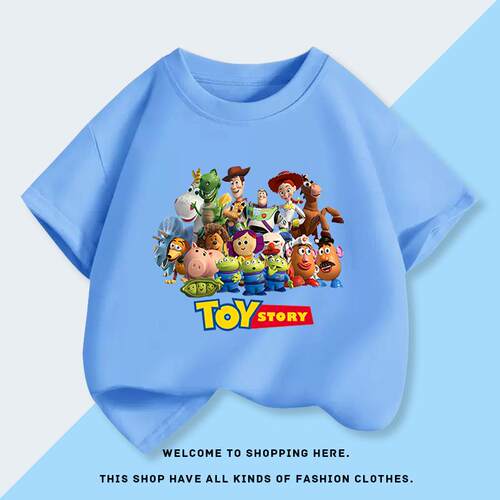 玩具总动员toy story衣服男女童短袖t恤夏装儿童半袖衫上衣童装潮