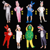幼儿园大童万圣动物演出服鼠青蛙兔猪狗猫虎狐狸螃蟹狼蜘蛛表演服