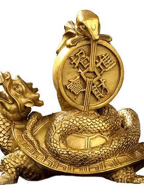 铜制玄武登峰摆件神龟吉祥
