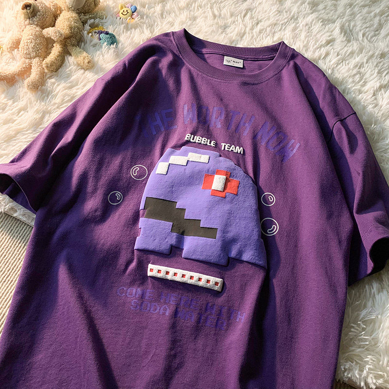 vintage古着潮牌设计感短袖t