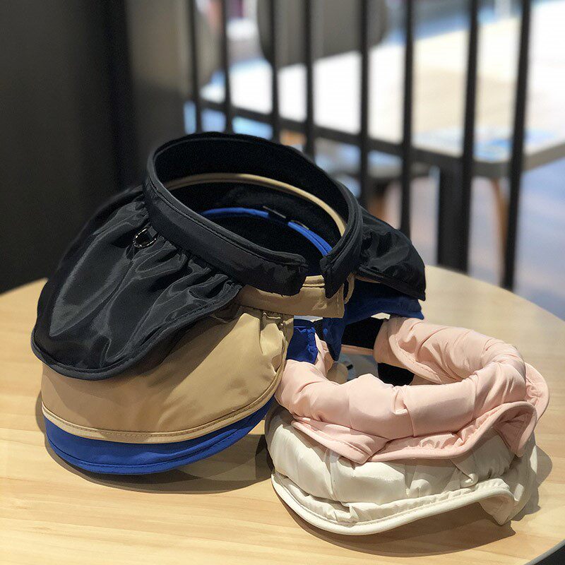 HONG KONG PURCHASING SHELL EMPTY TOP HATS SUMMER SUNSCREEN HATS SUN HEADBAND HATS OUTDOOR UV PROTECTION LARGE BRIM HATS