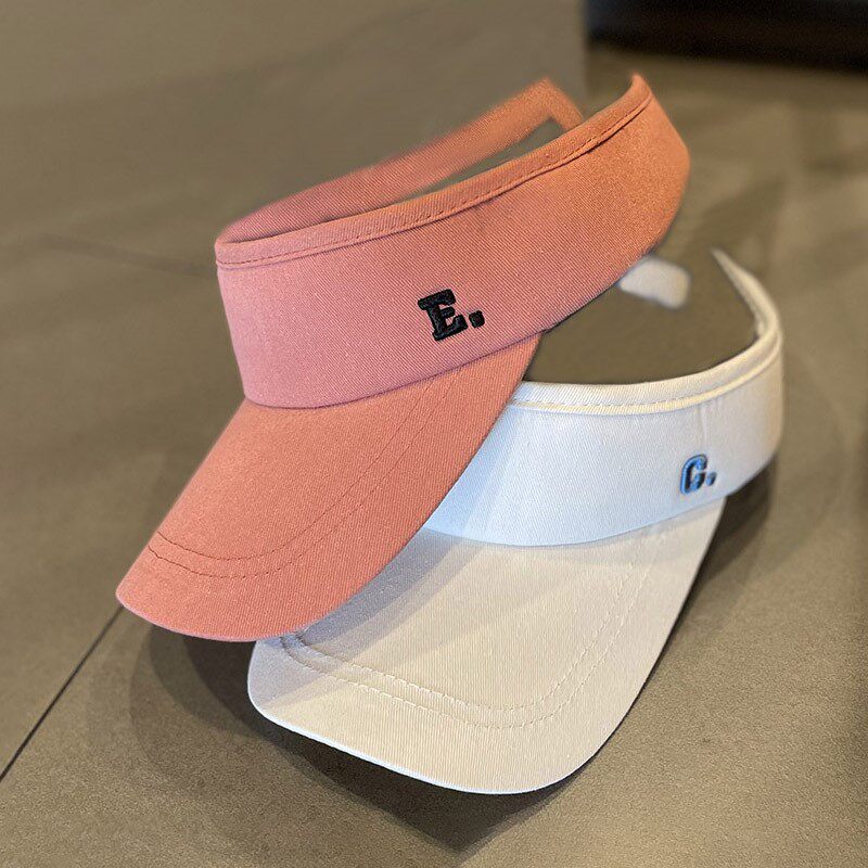 HONG KONG PURCHASING HAT WOMENS SUMMER EMBROIDERY DUCK TONGUE EMPTY HAT FASHION AND VERSATILE SUNSCREEN SUNSHADE TOPLESS BASEBALL CAP