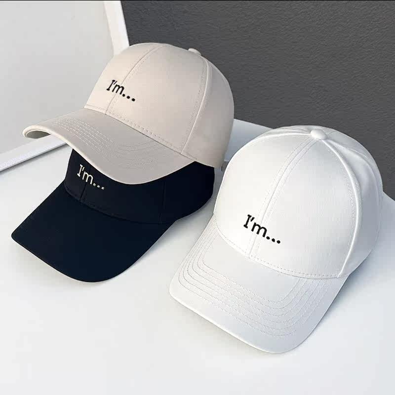 HONG KONG PURCHASING SPRING AND AUTUMN CURVED BRIM EMBROIDERED LETTER BASEBALL HAT WOMENS VERSATILE FASHION SUNSHADE SUNSCREEN CAP TIDE