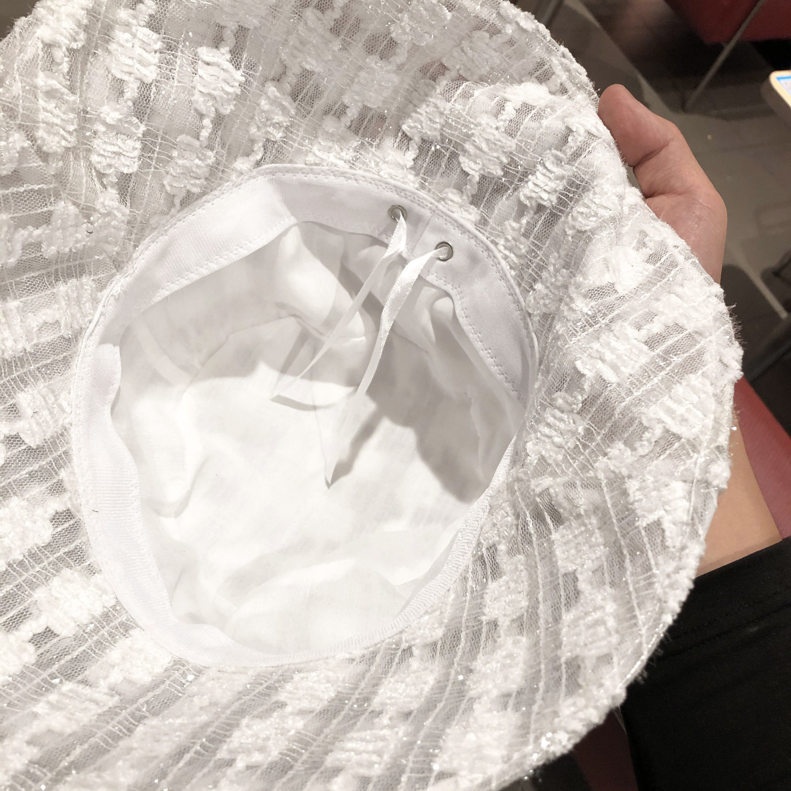 HONG KONG PURCHASING INS LACE FISHERMAN HAT WOMENS SUMMER HOLLOW BREATHABLE KOREAN VERSION OF THE LIGHT MESH TEMPERAMENT BASIN HAT