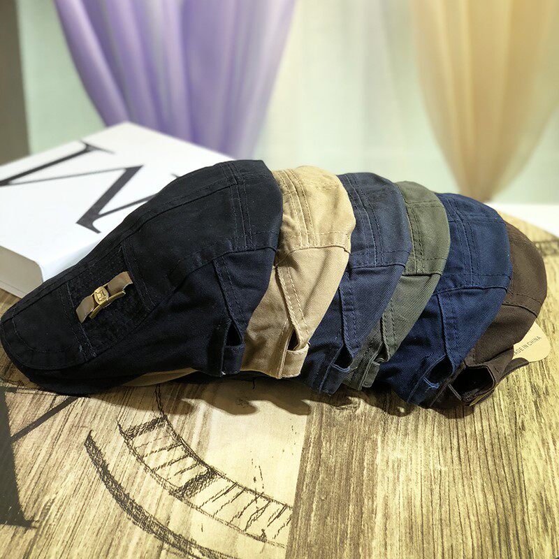 HONG KONG PURCHASING HATS WOMENS COUPLES BERETS MENS AND WOMENS FORWARD HATS CAPS SPRING AND AUTUMN VERSATILE FASHION PAINTER HATS