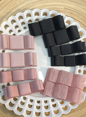 简约一字型蝴蝶结鞋花配饰鞋花