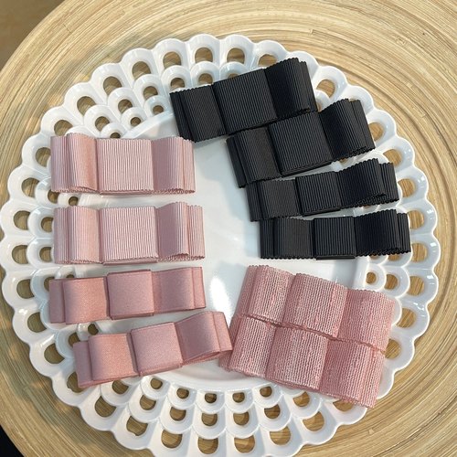 简约一字型蝴蝶结鞋花配饰鞋花