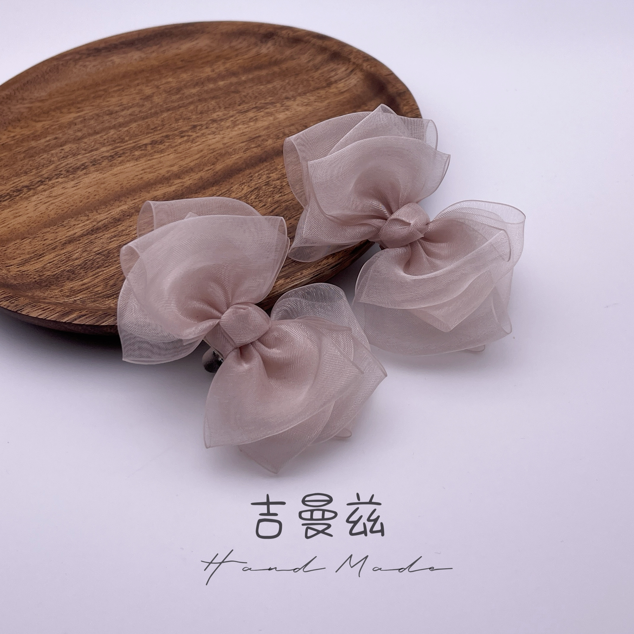 手作进口材料超仙雪纱蝴蝶结鞋夹扣鞋花