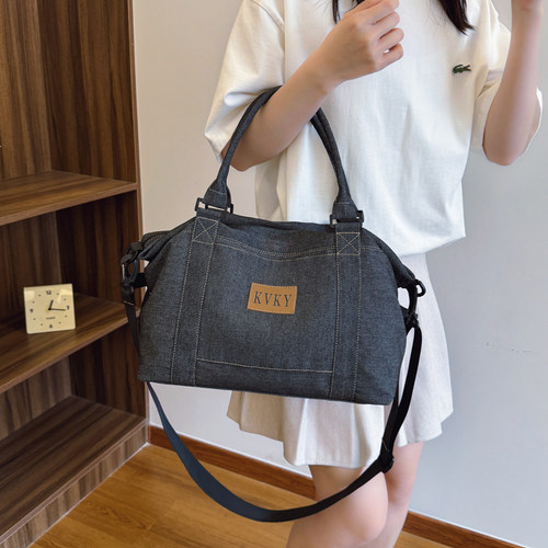 时尚单肩包牛仔布包百搭单肩斜挎