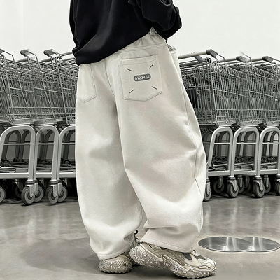 男童加绒直筒牛仔裤2025秋冬新款冬季加厚休闲长裤儿童一体绒裤子