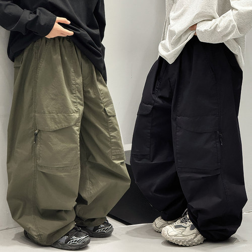 男童痞帅工装裤春秋款2026新款儿童装秋季街舞直筒休闲裤子大男孩