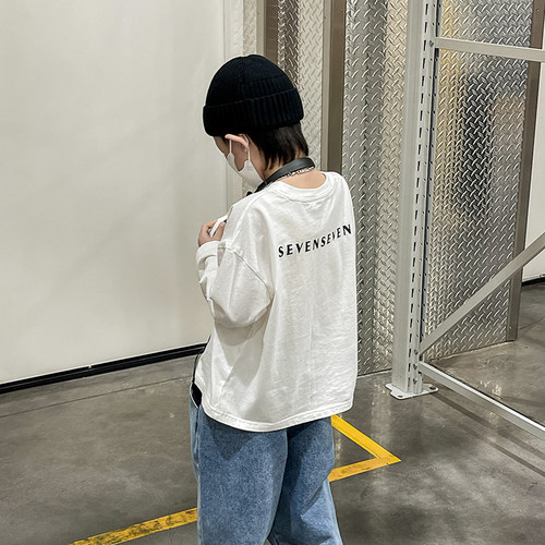 奶油布丁男童春季棉柔打底衫
