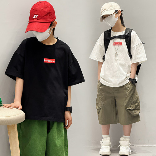 男童短袖T恤儿童夏装中大童薄款男孩上衣夏季宝宝洋气半袖童装潮