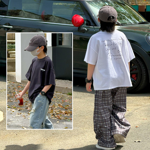 胖宝宝宽松上衣韩版印花潮t男童t恤夏装童装2026夏季新款儿童短袖