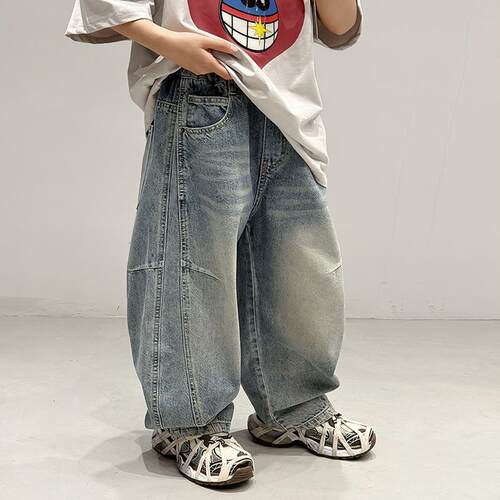 奶油布丁男童春季牛仔裤