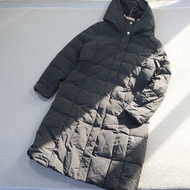 欧单长款过膝羽绒服女收腰显瘦双门襟保暖抗寒羽绒服外套