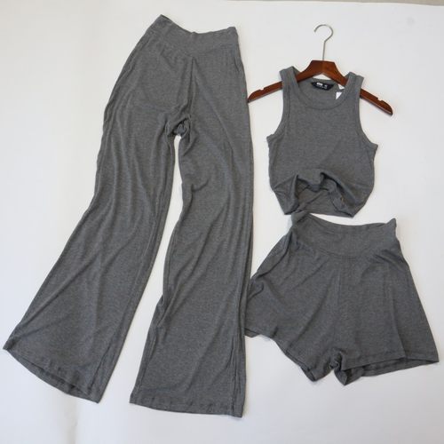 垂感莫代尔面料舒适百搭背心+短裤瑜伽服夏季女士健身瑜伽三件套