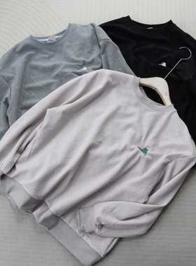 kuang家春秋外贸男装时尚百搭休闲圆领长袖卫衣宽松版体恤上衣