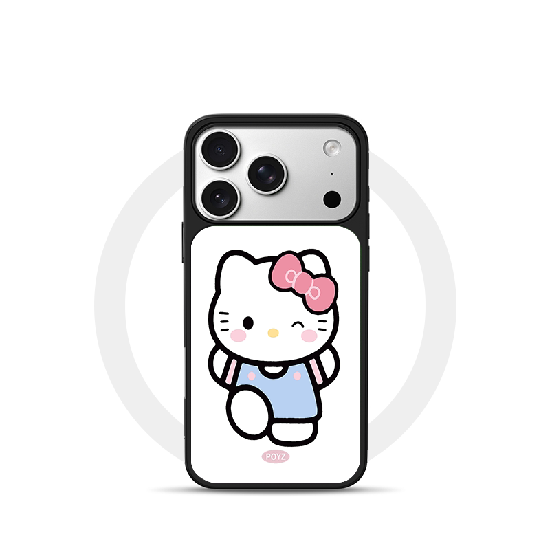 跑步KT猫适用苹果18promax磁吸手机壳潮牌iPhone17promax电镀银新款亚克力软边16个性小米17不撞壳肤感玻璃