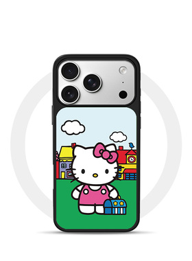 [Magsafe磁吸]可爱绿色凯蒂猫适用苹果17Promax手机壳16Promax小众高级感黑边亚克力15肤感玻璃14新款17pro