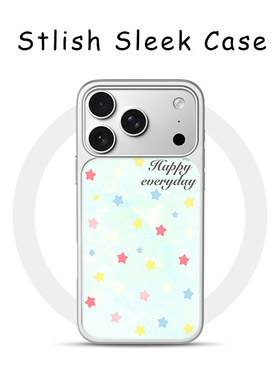 [Magsafe磁吸]韩国ins风绿色彩色星星适用苹果17Promax手机壳16Promax小众高级感电镀银亚克力15肤感玻璃17pr