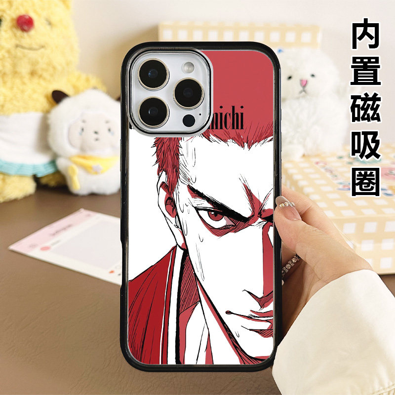 [Magsafe磁吸]樱木花道男生适用苹果17Promax手机壳16Promax小众高级感15不撞壳新款黑边亚克力新款小众17pro