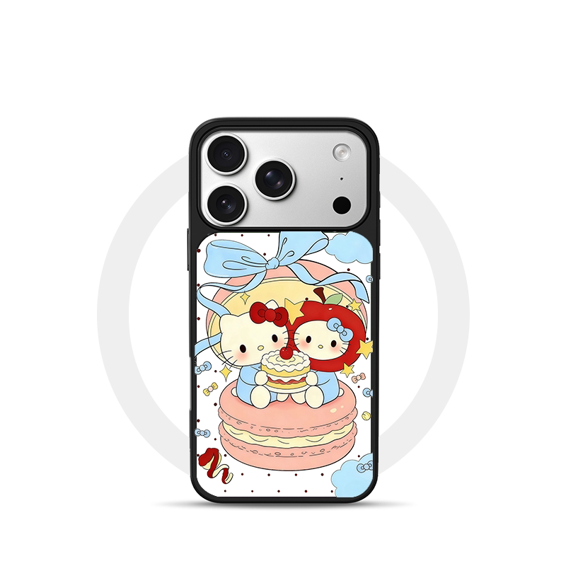 草莓蛋糕头套kt适用苹果18promax磁吸手机壳潮牌iPhone17promax电镀银新款亚克力软边16个性小米17不撞壳肤感