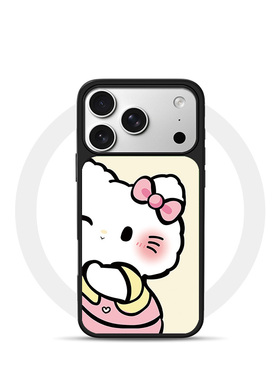 [Magsafe磁吸]可爱黄色可爱小猫适用苹果17Promax手机壳16Promax小众高级感黑边亚克力15肤感玻璃14新款17pro