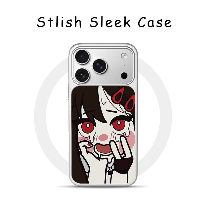 [Magsafe磁吸]动漫电锯人小红适用苹果17Promax手机壳16Promax高级感电镀银亚克力15肤感玻璃潮牌可爱新款14