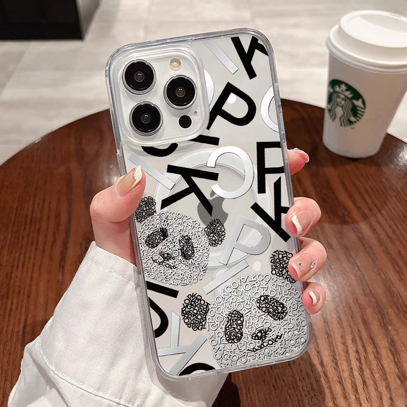 字母熊猫适用苹果16Promax手机壳iPhone15Promax全包软壳14Pro磁吸充电13透明保护套12高级感11防摔硅胶xs