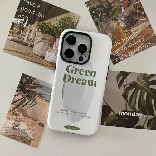 韩国菲林Green Dream磁吸二合一适用苹果16promax高级感15promax新款14小众12个性11磨砂软壳小米新款华为p70