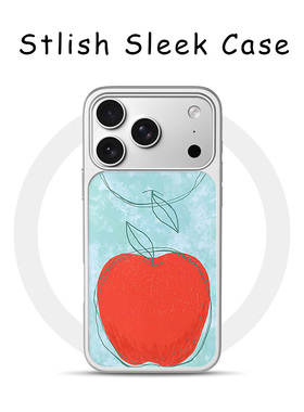 [Magsafe磁吸]可爱绿色红苹果适用苹果17Promax磁吸手机壳16Promax小众高级感15不撞款新款电镀亚克力软边