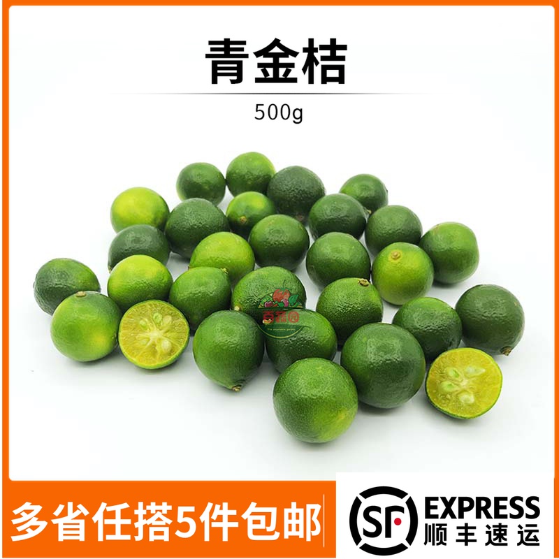 海南小金桔青金桔柠檬新鲜皮薄多汁小青柠酸爽调料奶茶水果 500g