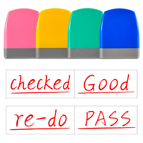英语老师checkedpass印章