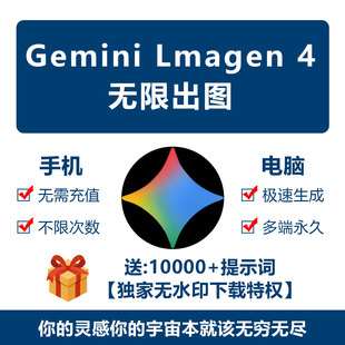 谷歌Gemini无限会员出图即梦海螺Mj绘图不限量文生图ai视频生成