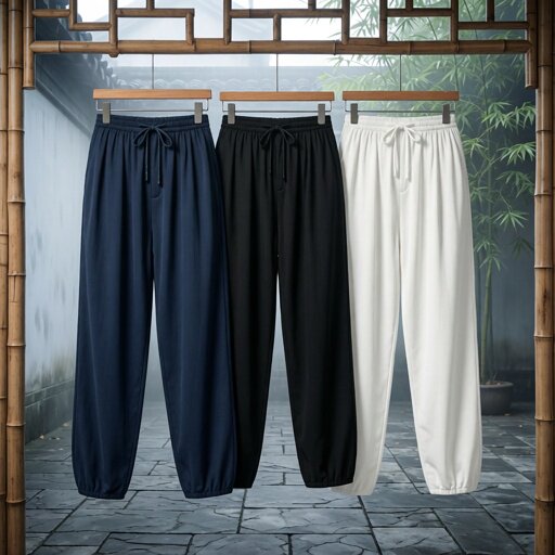 新款2026夏季吸汗透气太极裤纯棉男女同款宽松灯笼裤太极拳练功裤