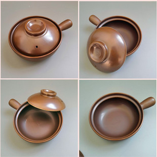 单柄砂锅煲仔商用米线砂锅明火燃气煲仔饭带柄小砂锅米线土陶砂锅