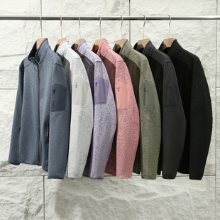 爱情茑Covert抓绒衣开衫明星单品春秋冬户外立领情侣款夹克外套