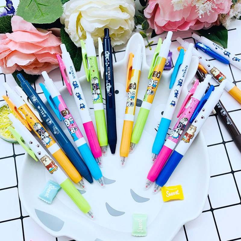 忍者猫相扑犬桃太郎限定款日本zebra斑马nyanja按动中性笔 jj15