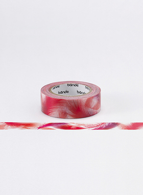 停产 日本BANDE和纸胶带 15mm 红色羽毛