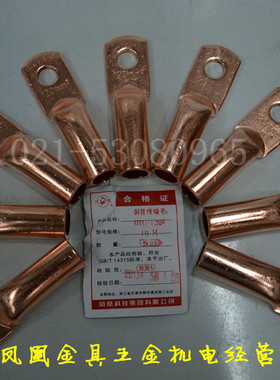 正品凤凰DTG厚件管式铜接头DTG-120MM2 铜鼻子 电缆铜线耳一只价