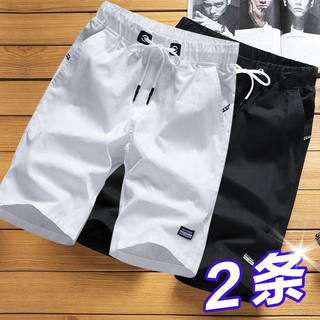 纯棉短裤外穿男款宽松直筒运动五分裤子夏季工装七分沙滩中裤马裤
