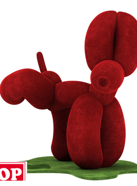 【TOP】 现货 Whatshisname红色尿尿狗 天鹅绒 限量潮玩手办