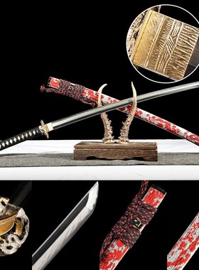 真横手倒刺纹云龙日本武士刃打刀龙泉武术刀剑乔迁摆件未开刃