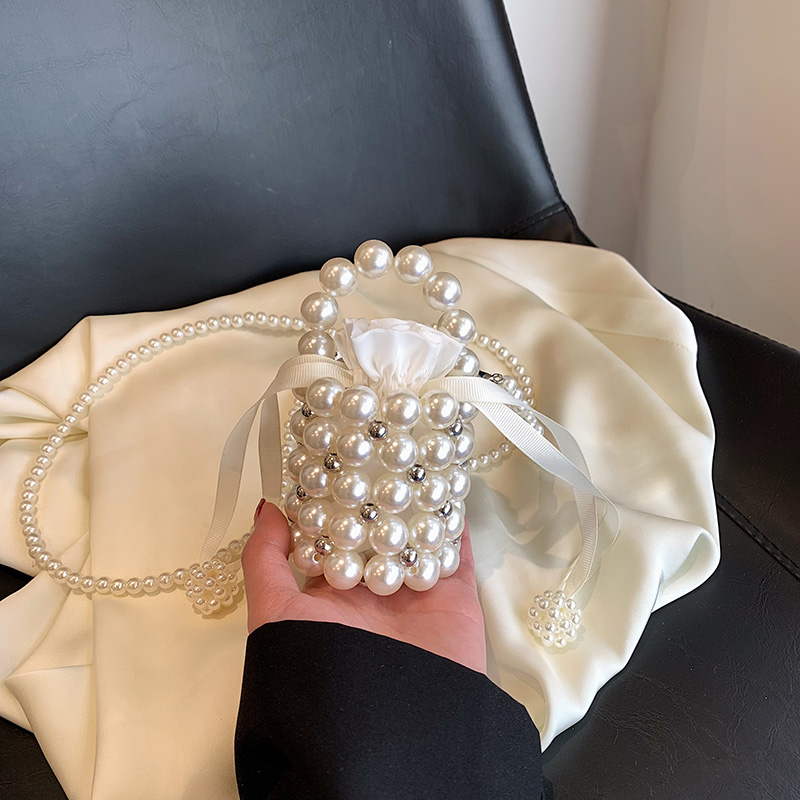 儿童包包2025新款夏季时尚女童宝宝手提包女孩百搭珍珠链条斜挎包